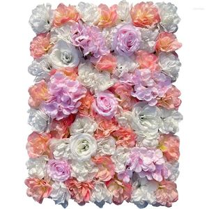 Fleurs décoratives 40X60CM soie Rose artificielle pour mariage décoration fleur mur bébé spectacle fête noël maison toile de fond faux