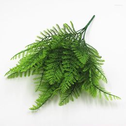 Decorative Flowers 42cm Artificial Plants Eucalyptus Grass Plastic Ferns Green Leaves Fake Flower Plant Wedding Home Decoration Table Decor