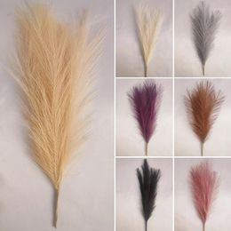 Fleurs décoratives 45 cm Artificiel Pampas Grass Fake Fluffy Plants Wedding Home Decoration Simulation Guide de roseau po Propbackground