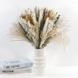 Decoratieve bloemen 45 cm Pampasgras Gedroogd Natuurlijk huisdecoratie Landelijk Bruiloftsbenodigdheden Tafeldecoraties Artikelen van bar en zelfgemaakt