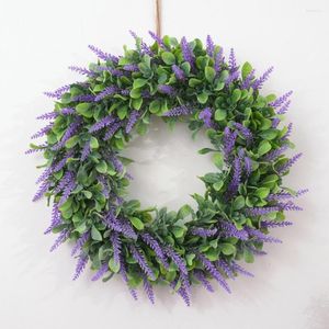 Fleurs décoratives 46 cm fleur artificielle feuille guirlande guirlande fête de vacances porte Simulation suspendus anneau décor