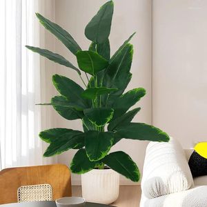 Fleurs décoratives 47 pouces grandes plantes plantes tropicales banane arbre artificiel plastique en plastique réel tactile pour la maison décor de la maison de jardin