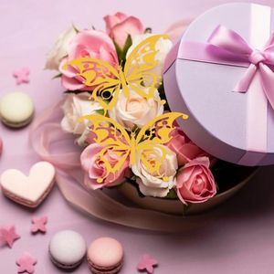 Decoratieve bloemen 48 pc's 3d vlinders wanddecors Bloemarrangement Diy Accessoires Papiervlinder voor