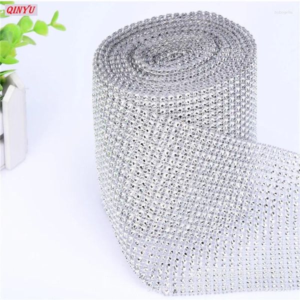 Flores decorativas 4 mm Boda Cumpleaños Diy Cristal Bling Ribas Decoración Mesh Mesh Tul Tul Tul Fiest Suministros 7zhh195