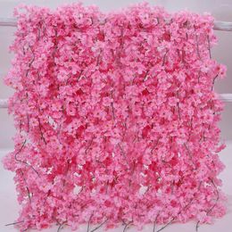 Decoratieve bloemen 4pcs 47.2ft Spring Artificial Cherry Blossom Garland Hangende wijnstokken voor thuis trouwtafel feest kawaii decor accessoires