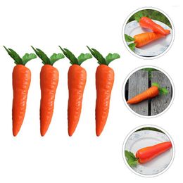 Dekorative Blumen, 4 Stück, künstliche Karotten-Ornamente, künstliche Karotten, künstliches Gemüse, Küchen-Requisiten
