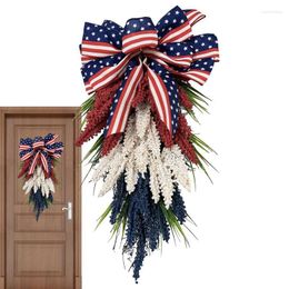 Fleurs décoratives 4 juillet guirlande 2212 pouces décorations patriotiques montrent votre fierté rouge blanc bleu printemps