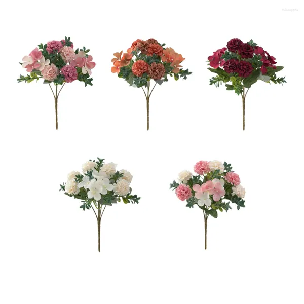 Fleurs décoratives 4x, artificielles, fabriquées de manière exquise, pour la décoration de la maison, sans arrosage, décor de fête pour mères