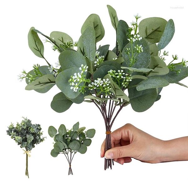 Fleurs décoratives 5/10 PCS plantes vertes artificielles