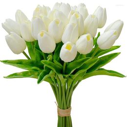 Fleurs décoratives 5/10 pièces tulipe artificielle Bouquet PE mousse fausse maison jardin chambre décoration mariage fête décor fleur