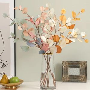 Decoratieve bloemen 5/10 stks kunstmatige planten faux appel bladeren lange takken huis bruiloft zijden nep bloemen arrangement diy tafel decoratie