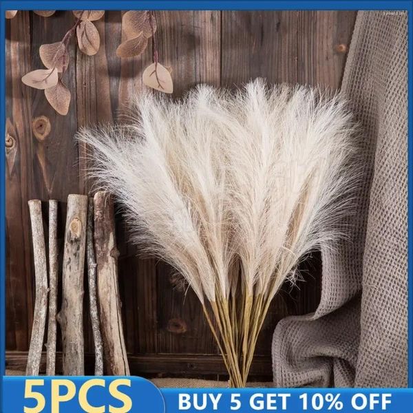 Fleurs décoratives 5 / 10pcs Pampa Pampas Bouquet séché décor de maison Natural Tail Gras