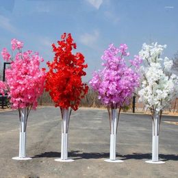 Fleurs décoratives 5/6 / 10pcs 150 cm de haut fausse fleur de cerise fleur arbre colonne waypoint waypoint waypoint materpieces flows