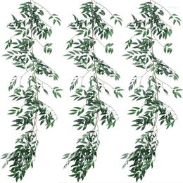 Fleurs décoratives 5.7FT feuille de saule artificielle rotin Simulation branche plante verte mariage maison fête en plein air Decora guirlande