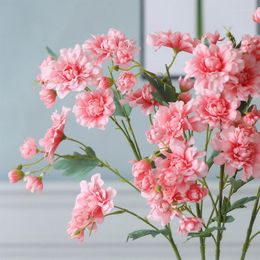 Decoratieve bloemen 5 Forks Peonies Pink Silk Bouquet Peony Artificial Flower Wedding Home Decoratie Fake Garden Decor