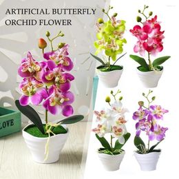 Fleurs décoratives 5 têtes papillon artificiel orchidée de fleur de fleur de vie décoration en pot plants de chambre créative simulation maison fak g7i8