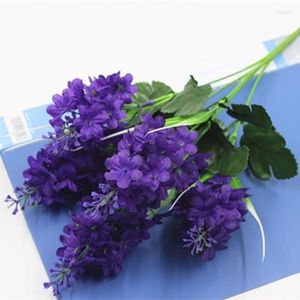 Decoratieve bloemen 5 hoofden Hyacinth Violet Flower Branch Fleurs Artificielles voor herfst Home Wedding Decoratie Fake Flores Decor