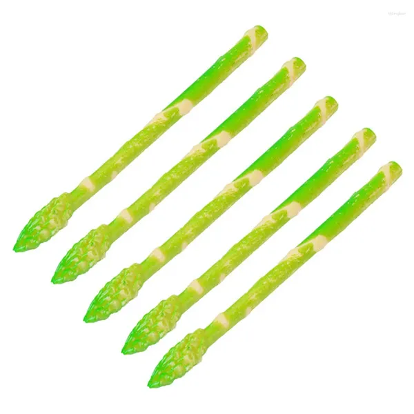 Fleurs décoratives 5 pcs Artificiel Simulate Asparagus Vegetables Showcase Prop Pvc Rustic Kitchen Decor