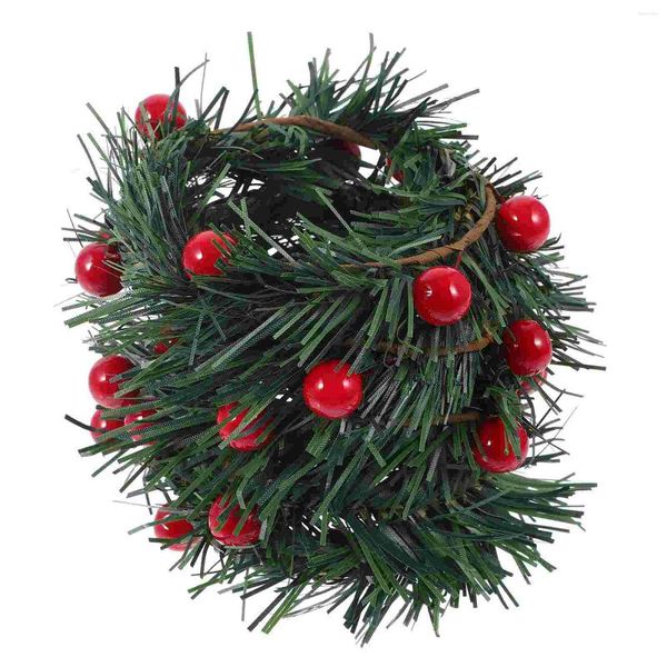 Couronne de fleurs décoratives, 5 pièces, anneaux, centres de Table de noël pour Tables, guirlande en aluminium en plastique