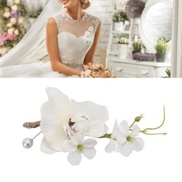 Fleurs décoratives 5 PCS Groom Boutonniere Elegant Men Wedding Fleur Fleur réelle Broche artificielle réutilisable réutilisable