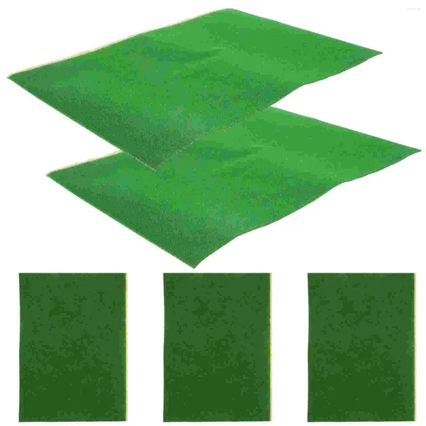 Fleurs décoratives 5 pcs Nylon Flockd Grass Diy pelouse Turf Modèle Toy Room Sand Table Fake Mat Plastic Adorn