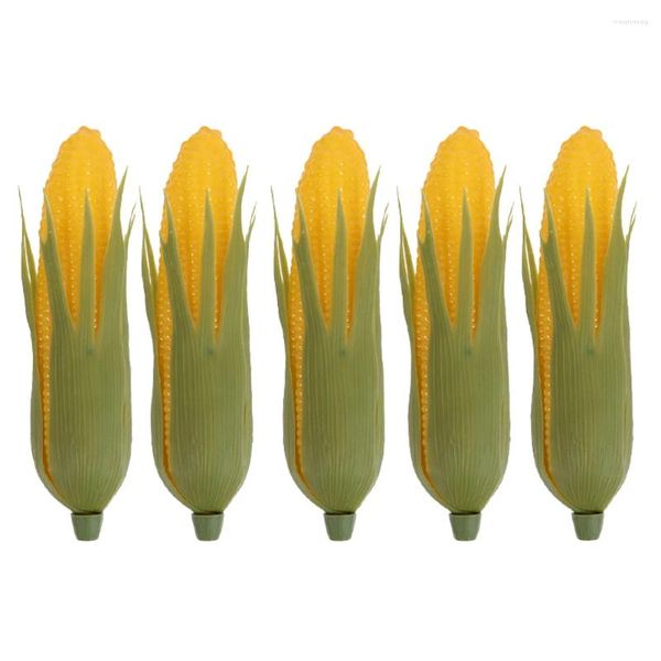Flores decorativas 5 uds. De adornos de simulación de maíz, adornos vegetales falsos realistas, modelos de pilar simulados, decoración Artificial