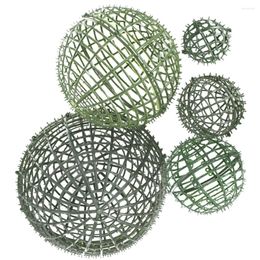 Fleurs décoratives 5 PCS Mariage Grass Ball Props Shelf Flower Stagter Cage Faux Greenery Garland Garland Fild-Flower Party Topiaire
