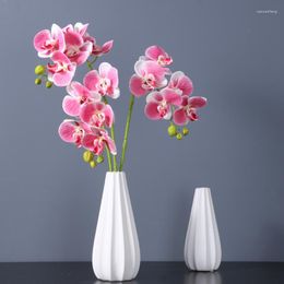 Fleurs décoratives 5 Phalaenopsis impression 3D fleur artificielle Mini orchidée maison Table affichage accessoires de décoration de mariage