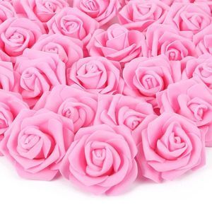 Fleurs décoratives 50/100/200 pièces roses en mousse 7 cm artificielles pour bricolage bouquet de mariage centres de table arrangements de fête baby shower décor à la maison