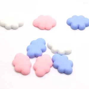 Decoratieve bloemen 50/100 stuks diverse wolk cabochons pastel acryl of hars plaksteen wolken charmes zoete kawaii cabines platte achterkant meisje haar