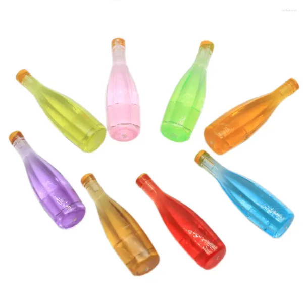 Flores decorativas 50/20pcs casa de muñeca mixta mini botellas de bebidas biberinas