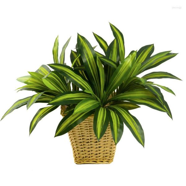 Fleurs décoratives 50/60 cm Faux Dracaena Artificielle Sansevieria Plante En Plastique Feuilles De Bananier Grandes Succulentes Agave Branche Pour La Maison Jardin