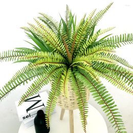 Fleurs décoratives 50-65cm plantes artificielles tropicales de Perse faux palmier branche haute tenture murale feuilles en plastique vert pour la décoration de la maison