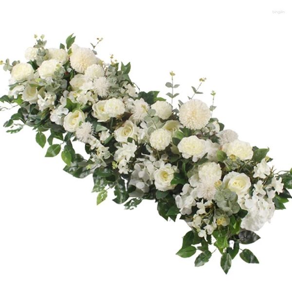 Flores decorativas 50 Suministros personalizados para arreglos de pared de flores de boda Peonía de seda Decoración de fila artificial Romántico Fondo de arco de Diyiron