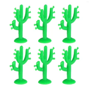 Fleurs décoratives 50 pièces Cactus ornement en plastique plantes artificielles Mini décor succulent modèle décoration de la maison