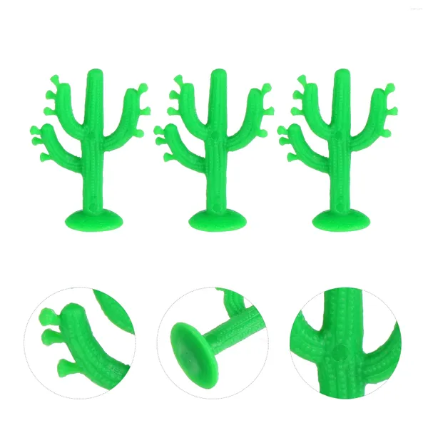 Fleurs décoratives 50 pcs Ornement cactus décor en plastique mini plantes artificielles succulentes ornements de désert décoration de la maison