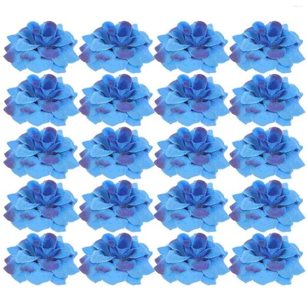 Fleurs décoratives 50 pièces fleur en plastique mariée printemps décorations de Table têtes de roses artificielles réalistes