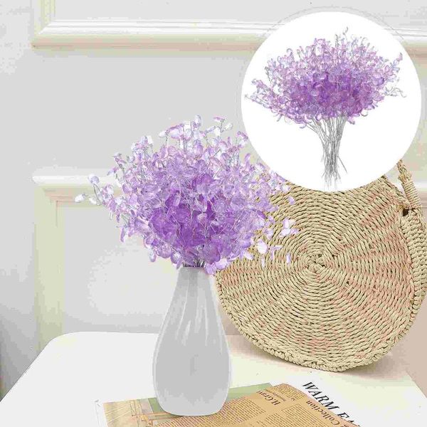 Fleurs décoratives 50 pièces Simulation goutte fleur décoration de fête de mariage bâtons guirlande Corsage Chic acrylique mariée noël