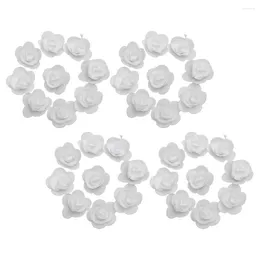 Flores decorativas 50 PC Simulación Rose Head Artificial Wedding Decor Roses Bouquet Roses for Party Pe Craft