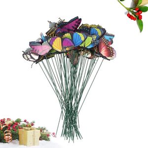 Fleurs décoratives 50 pcs Pottes de plante intérieure tridimensionnelle