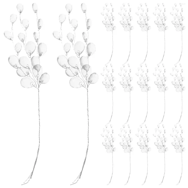 Fleurs décoratives 50 pièces goutte d'eau guirlande de perles pics floraux artificiels fausse plante décoration de fête bouquet acrylique simulation tige