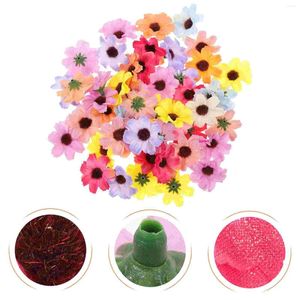 Fleurs décoratives 50 PCS Décoration de mariage Artificiel Daisy Fleur orne