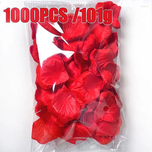 Flores decorativas 500/1000pcs pétalos de rosa falsos artificiales coloridos rosas de oro blanco rojo pétalo para favores de fiesta de bodas románticas decoración