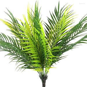 Fleurs décoratives 50 cm Palmier artificiel plantes arbre faux verts tropicaux jungle plante plante en plastique feuilles décoration intérieure extérieure