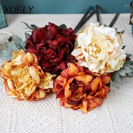 Decoratieve bloemen 50 cm kunstmatige single head fairy peony roze boeket bloem arrangement planten bruiloft muur decoratie pography props