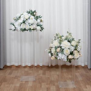 Fleurs décoratives artificielles de 50cm de diamètre, pour décoration de mariage, Arrangement d'arc de boule de fleurs, décor de fenêtre d'exposition