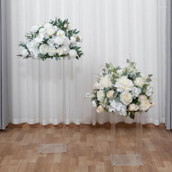 Flores decorativas artificiales de 50cm de diámetro para decoración de boda, arreglo de arco de bola de flores líder en el camino, decoración para espectáculo de ventana