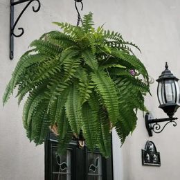 Fleurs décoratives 50 cm Grands fougères artificielles Palmies tropicales Palme Faux Persan Mur suspendu Arbre tombant Feuilles pour décors extérieurs