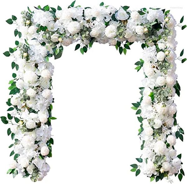 Flores decorativas 50 cm de longitud de seda flor artificial espuma DIY arco fila arreglo rosa peonía boda fiesta hogar telón de fondo decoración