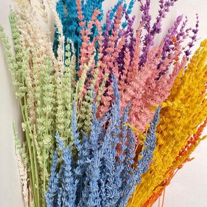 Decoratieve Bloemen 50G/Ongeveer 50 Stuks 40 Cm Echte Natuurlijke Gedroogde Lavendel Geconserveerd Boeket Voor Thuis decor Bruiloft Bloemstuk